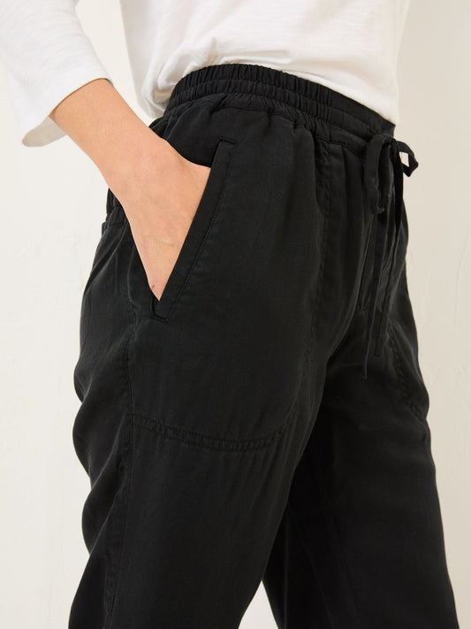 Yorteeza Black Cuffed Trouser - Yorteeza