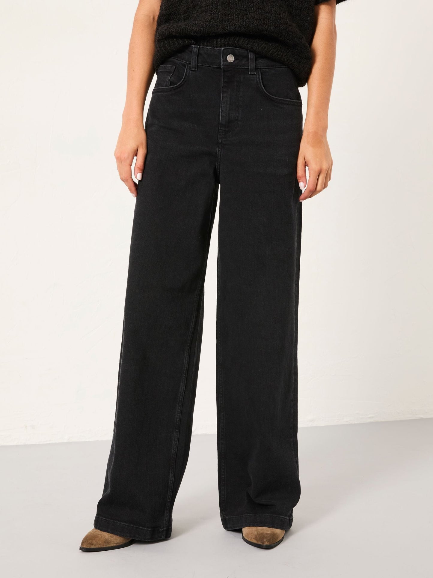 Yorteeza Casual Blue Wide Leg Jeans