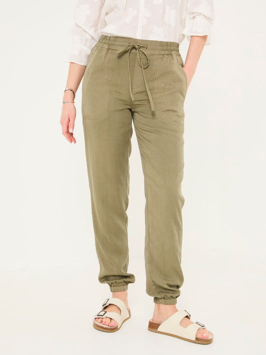 Yorteeza Green Cuffed Casual Trouser