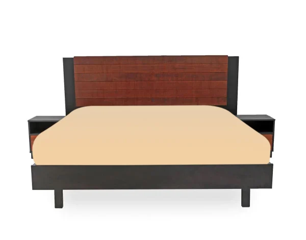 Yorteeza Morris X Bed with 2 Side Tables Set - Image 2
